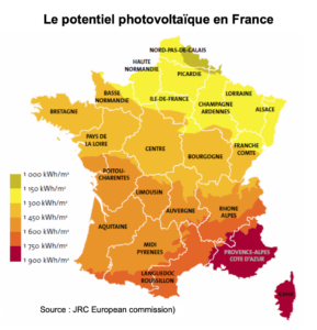 Potentiel panneaux photovoltaïques France centrale solaire